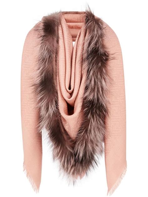 fendi faux fur shawl
